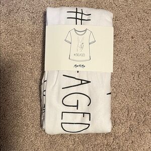 Miss to Mrs White Graphic Tee with #ENGAGED Print